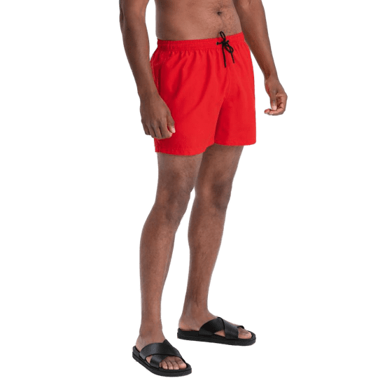 OMBRE Neonové pánské plavecké šortky červené MDN125872