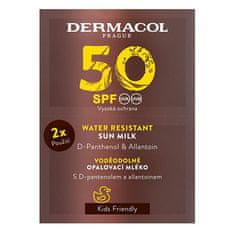 Dermacol Voděodolné opalovací mléko SPF 50 (Water Resistant Sun Milk) 2 x 15 ml