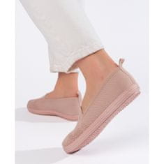 Dámské slipové boty z růžové látky velikost 38