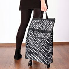 Weltbild Weltbild Skládací nákupní taška s kolečky, 20 l, černá