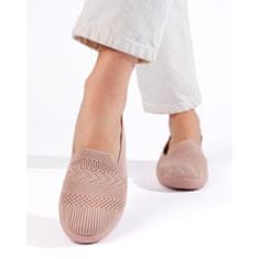 Dámské slipové boty z růžové látky velikost 38