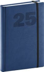 Grooters NOTIQUE Denní diář Vivella Top 2025, modrý, 15 x 21 cm