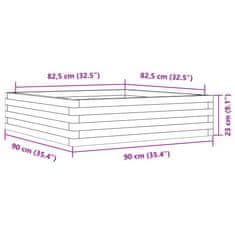 Petromila Zahradní truhlík 90 x 90 x 23 cm impregnované borové dřevo