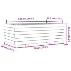 Vidaxl Zahradní truhlík 70 x 40 x 26,5 cm masivní dřevo douglasky