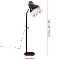 Vidaxl Stojací lampa 25 W černá 30 x 30 x 100–150 cm E27