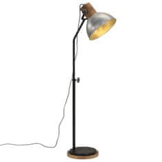 shumee Stojací lampa 25 W vintage stříbrná 30 x 30 x 100–150 cm E27