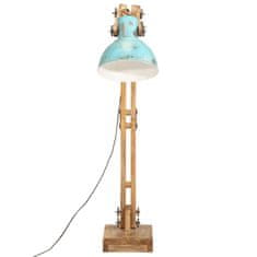 Vidaxl Stojací lampa 25 W modrá patina 33 x 25 x 130–150 cm E27