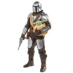 Hasbro Spanish Star Wars The Mandalorian Mandalorian & Grogu figure 30cm 