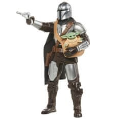 Hasbro Spanish Star Wars The Mandalorian Mandalorian & Grogu figure 30cm 