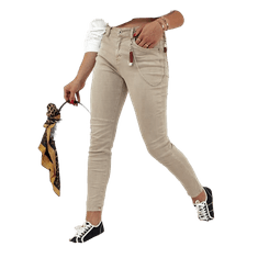 Dstreet Dámské džínové kalhoty FABIANA béžové uy2123 S