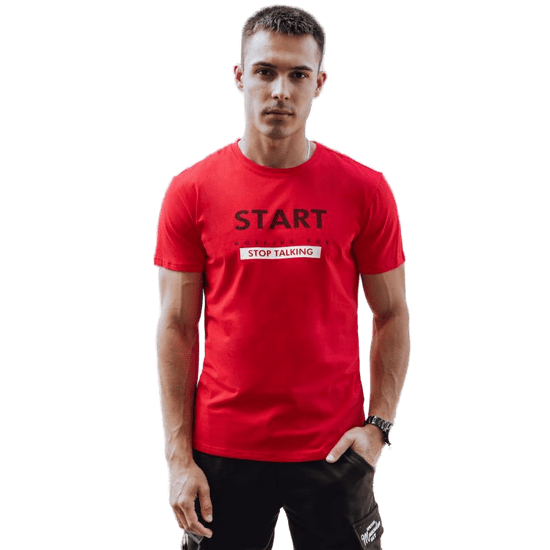 Dstreet Pánské tričko VIOLA červené rx5605