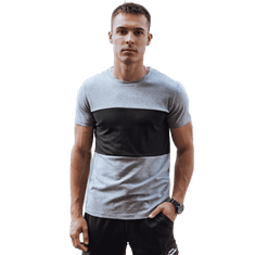 Dstreet Pánské tričko bez potisku VITA tmavě šedé rx5616 L