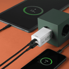 Hama rychlá USB nabíječka GaN USB-C + USB-A, PD/QC, 45 W