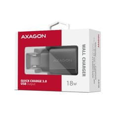 AXAGON ACU-QC18, nabíječka do sítě 18W, 1x port USB-A, QC3.0/AFC/Apple, černá