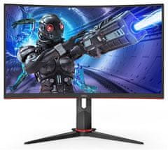 AOC LCD herní C27G2ZU 27" zakřivený VA/1920x1080@240Hz/50m:1/300cd/0,5ms/2xHDMI/DP/4xUSB/Repro/VESA