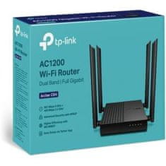 TP-Link "AC1200 Dual-Band Wi-Fi RouterSPEED: 400 Mbps at 2.4 GHz + 867 Mbps at 5 GHzSPEC: 4× Antennas, 1× Gigabit WAN