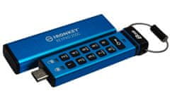 Kingston Ironkey Keypad 200C/8GB/USB 3.0/USB-C/Modrá