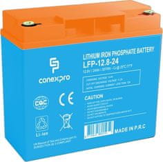 Baterie Conexpro LFP-12.8-24 LiFePO4, 12V/24Ah, T12, Bluetooth