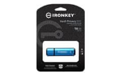 Kingston Ironkey Vault Privacy 50C/16GB/USB 3.2/USB-C/Modrá