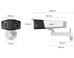 Reolink Duo Series P730 8MPx venkovní IP kamera, 4608x1728, bullet, SD slot až 256GB, krytí IP66, PoE, audio, PoE, přísv