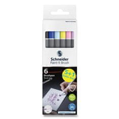 Schneider Popisovač Paint-it 070 Brush sada, 6 ks, pastelové barvy