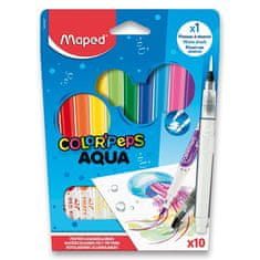 Maped Dětské fixy Color'Peps Aqua sada 10 barev + vodní štětec