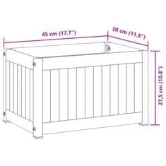 Vidaxl Zahradní truhlík 45x30x27,5 cm masivní akáciové dřevo a ocel