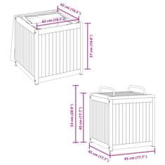 Petromila Zahradní box na podušky 45x45x45/53 cm masivní akácie a ocel