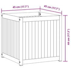 Vidaxl Zahradní truhlík 45 x 45 x 44 cm masivní akáciové dřevo a ocel