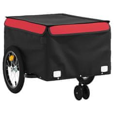 Vidaxl Vozík za kolo černý a červený 45 kg železo