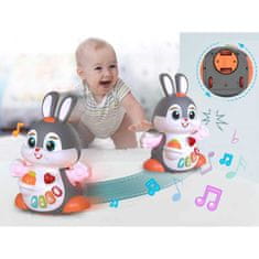 HOLA Interaktivní tančící králíček - dětská prolézací hračka ZA5071