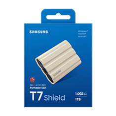 Samsung Portable SSD T7 Shield 1TB / USB 3.2 Gen 2 / USB-C / Externí / Béžový