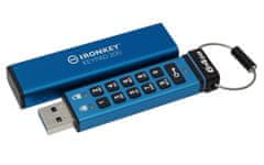 Kingston IronKey Keypad 200/64GB/USB 3.2/USB-A/Modrá