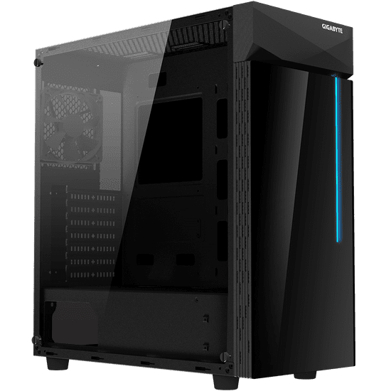 Gigabyte AORUS C200/Midi Tower/Transpar./Černá