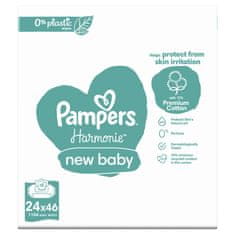 Pampers Ubrousky vlhčené Harmonie New Baby Plastic Free 24x46 ks