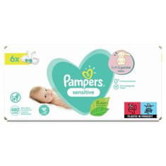 Pampers Sensitive XXL Vlhčené ubrousky 6x80 ks