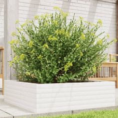 Petromila Zahradní truhlík bílý 80 x 80 x 23 cm masivní borovice