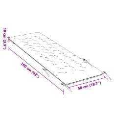 Petromila Poduška na lehátko krémová 160 x 50 x 10 cm umělá semišová kůže