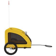 Petromila Vozík za kolo pro psa žlutý oxfordská tkanina a železo