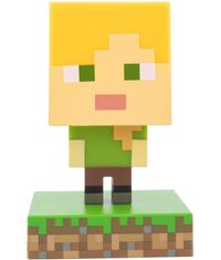 CurePink Dekorativní svítící plastová figurka Minecraft: Alex (výška 10 cm)