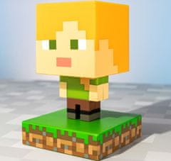 CurePink Dekorativní svítící plastová figurka Minecraft: Alex (výška 10 cm)