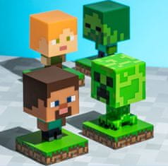 CurePink Dekorativní svítící plastová figurka Minecraft: Alex (výška 10 cm)