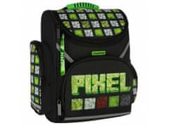 sarcia.eu Pixel Game Černozelený školní batoh pro kluka, školní batoh 37x32x20cm 