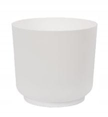 Form-Plastic Plastový květináč matný bílý 15x14,9cm módní obal klasický stylový