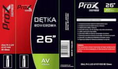 PROX Duše kola 26" x 1,75 - 2.125 AV 48mm Prox s autoventilem 47/57-559