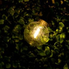 LUMILED Solární zahradní svítidlo LED světelný řetěz 10,60m Girlanda EREMI s 20x LED dekorativní koule RGB + DÁLKOVÉ OVLÁDÁNÍ