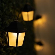 LUMILED Solární zahradní svítidlo LED světelný řetěz 3,8m Girlanda ARIA s 10x LED dekorativní LUCERNY 3000K Teplá bílá
