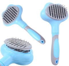 Nuxie 2706 Samočistící kartáč na psy a kočky Hair Brush růžový