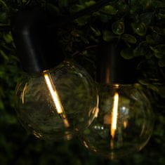 LUMILED Solární zahradní svítidlo LED světelný řetěz 11,58m Girlanda LOVO s 20x LED dekorativní KOULE 3000K Teplá bílá