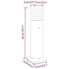 Vidaxl Venkovní stojací lampa se zásuvkou černá 50 cm hliník